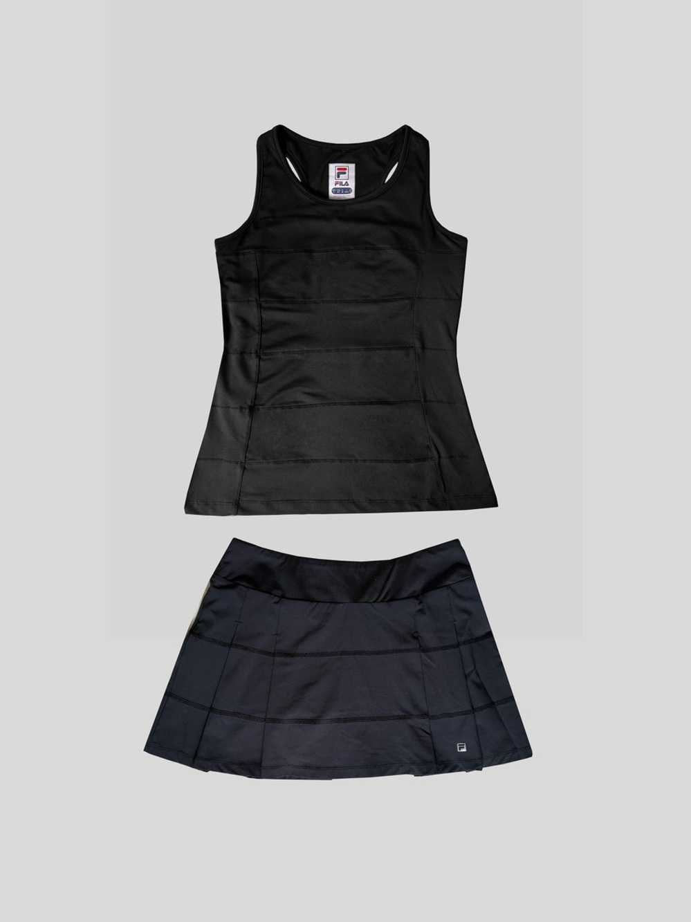 Fila Platinum Black Women's Athletic Skirt Set - Tank Top & Skort Size Small